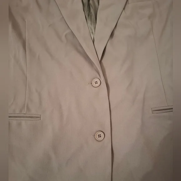 Meshki Simone Lined Oversized Blazer Button Olive Jacket Size Medium New - Picture 7 of 16